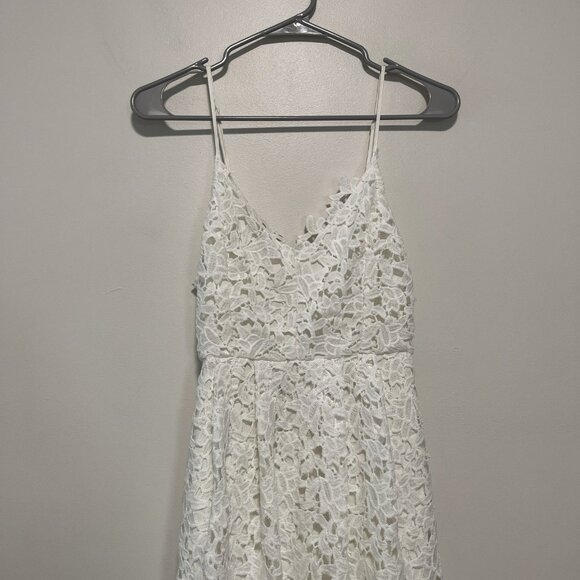 ASTR the Label Lace A-Line‎ White Midi Dress Size Small - Picture 3 of 10